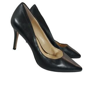 JESSICA SIMPSON! ABIGAILLE BLACK GENUINE LEATHER CLASSIC PUMPS/HEELS! SZ 8.5M